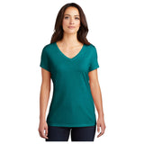 District® Women’s Perfect Tri® V-Neck Tee DM1350L - Heathered Teal Women's District Heathered Teal X-Small