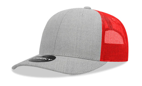Decky 6 Panel Mid Profile Structured Cotton Blend Trucker | Decky 6021