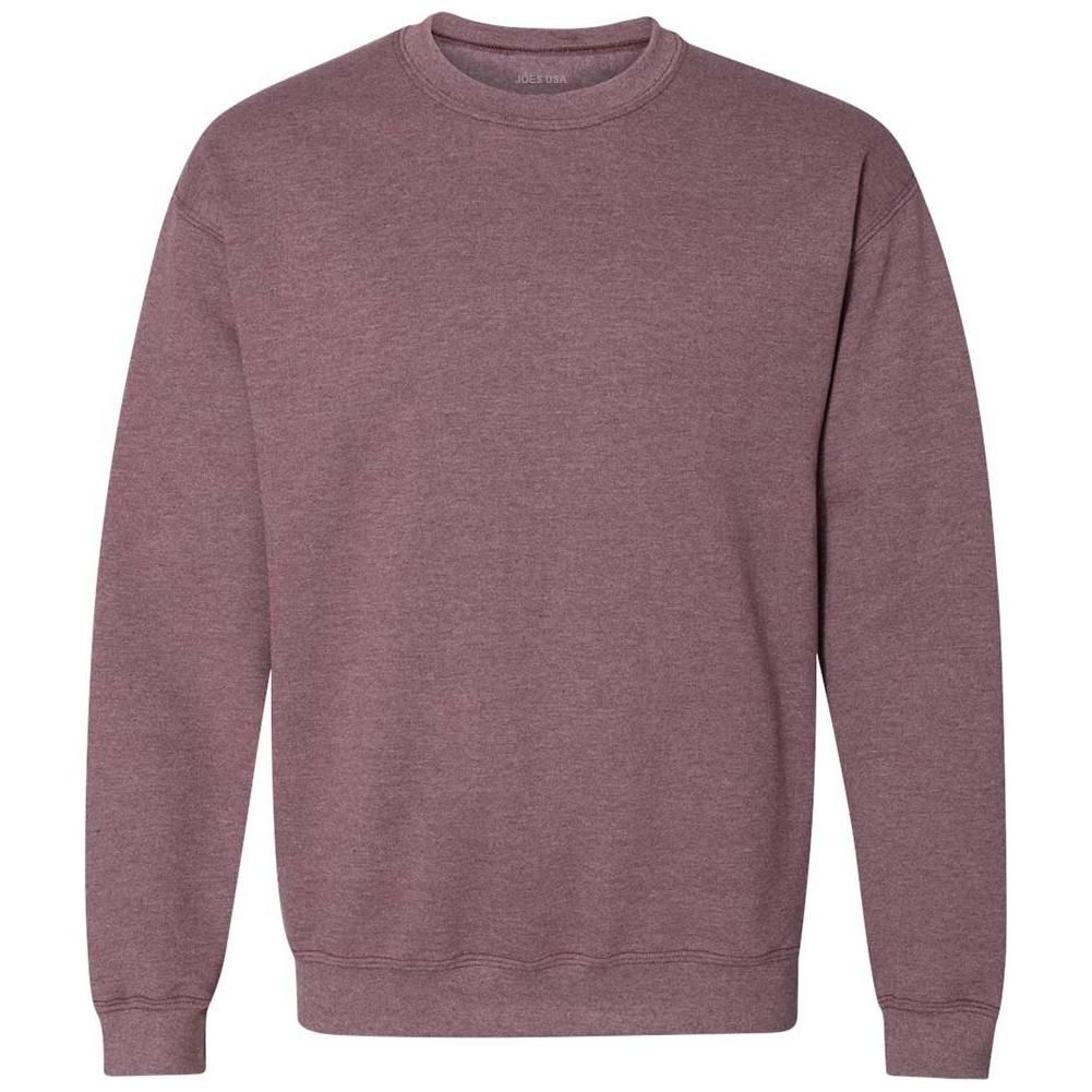 Heavy Blend Crewneck Sweatshirt Heather Maroon S Crewneck Sweatshirts