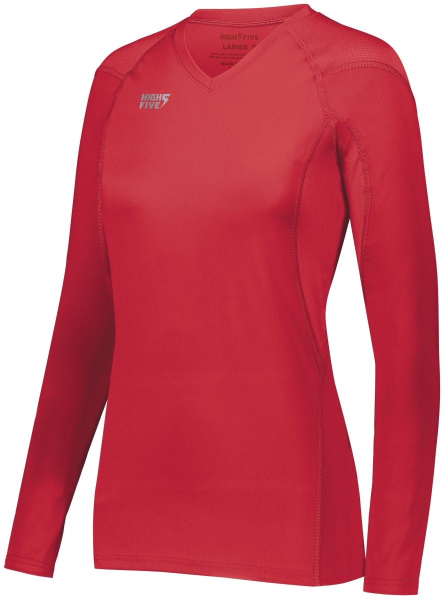 HighFive Girls TruHit Long Sleeve Jersey 342213 SCARLET S