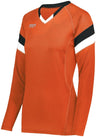 HighFive Girls TruHit Tri - Color Long Sleeve Jersey 342243 ORANGE/BLACK/WHITE S