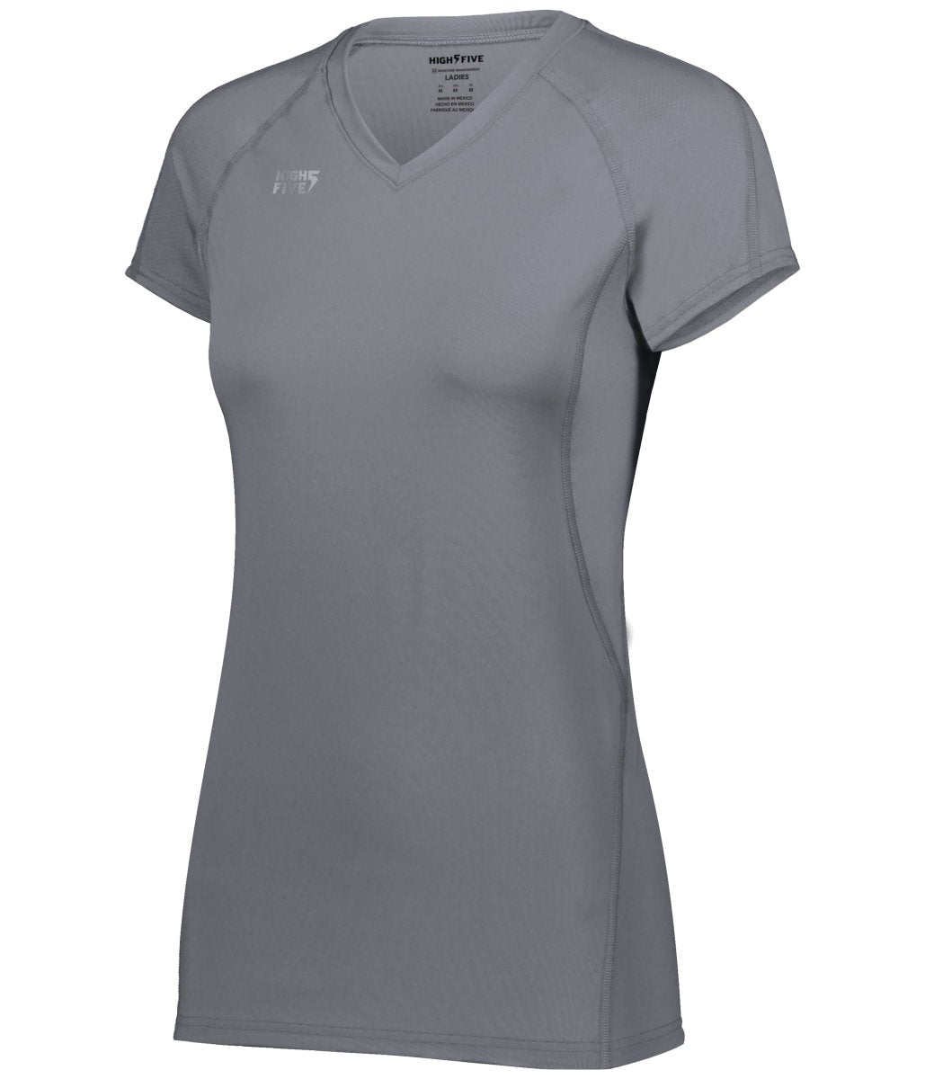 HighFive Ladies TruHit Short Sleeve Jersey 342222 GRAPHITE S