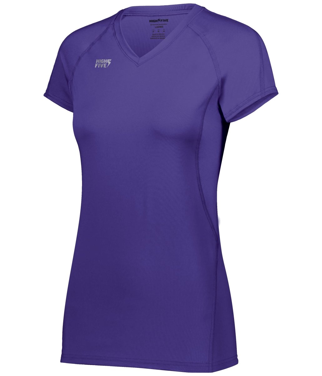 HighFive Ladies TruHit Short Sleeve Jersey 342222 PURPLE (HLW) S