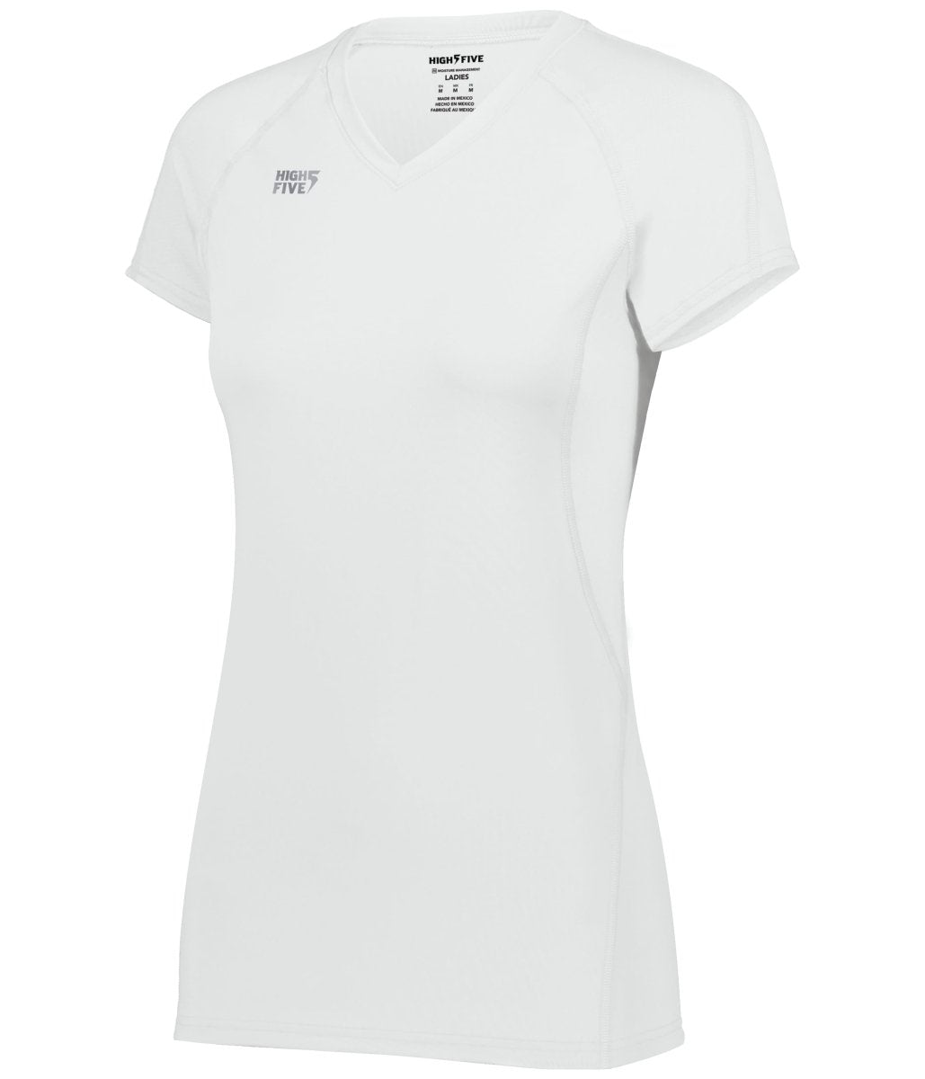 HighFive Ladies TruHit Short Sleeve Jersey 342222 WHITE S
