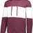 Holloway All - American Hoodie 229563 MAROON HEATHER/WHITE S