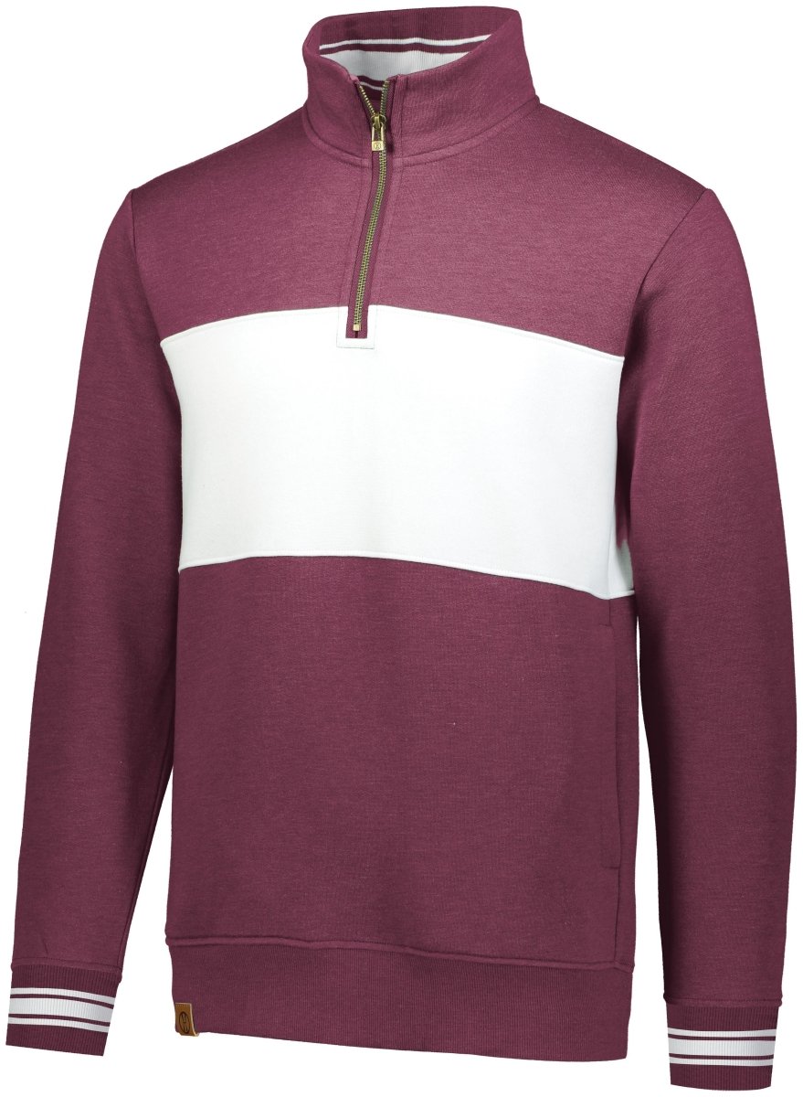 Holloway All - American Pullover 229565 MAROON HEATHER/WHITE S