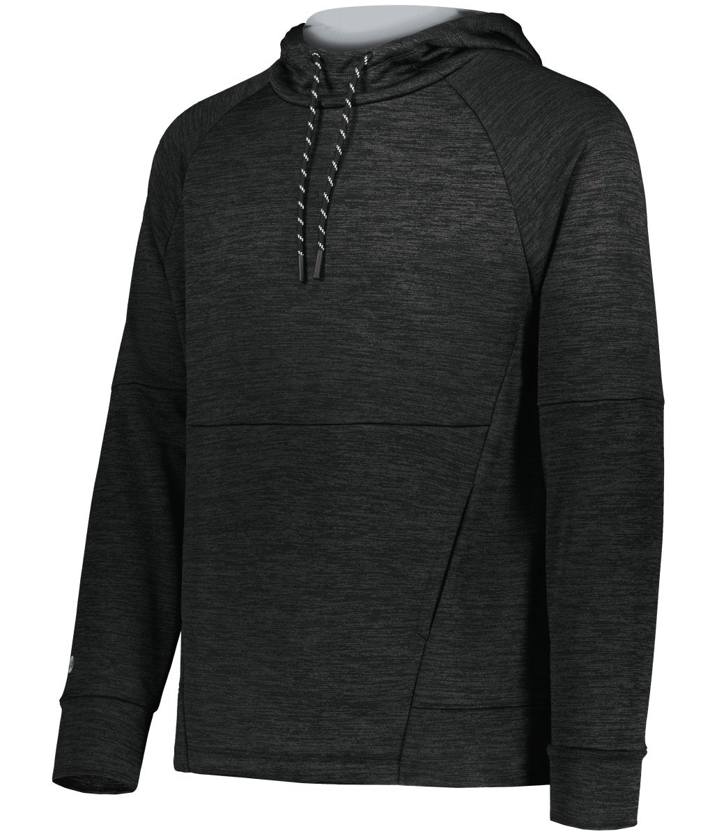 Holloway All - Pro Performance Fleece Hoodie 223580 BLACK HEATHER/SILVER S