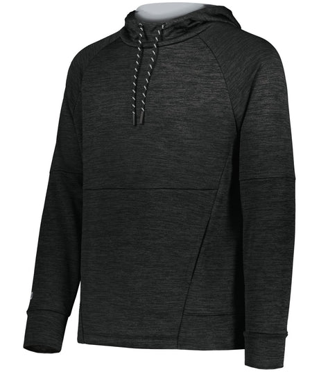 Holloway All - Pro Performance Fleece Hoodie 223580 BLACK HEATHER/SILVER S