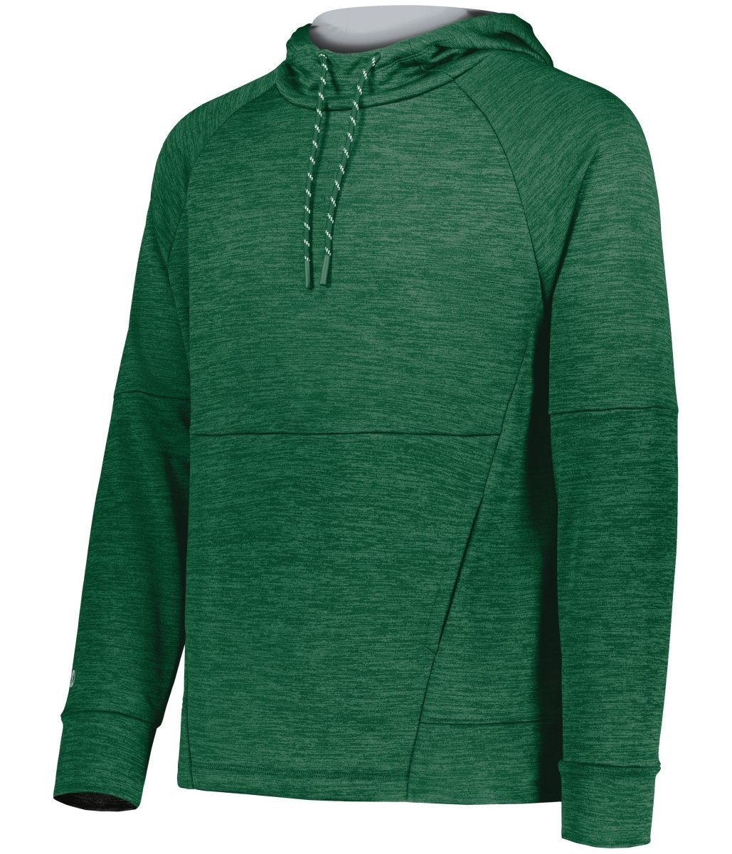 Holloway All - Pro Performance Fleece Hoodie 223580 DARK GREEN HEATHER/SILVER S