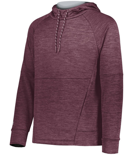 Holloway All - Pro Performance Fleece Hoodie 223580 MAROON HEATHER/SILVER S