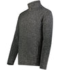 Holloway Alpine Sweater Fleece 1/4 Zip Pullover 223540 BLACK HEATHER S