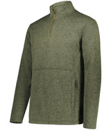 Holloway Alpine Sweater Fleece 1/4 Zip Pullover 223540 OLIVE HEATHER S