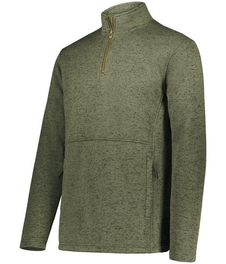 Holloway Alpine Sweater Fleece 1/4 Zip Pullover 223540 OLIVE HEATHER S
