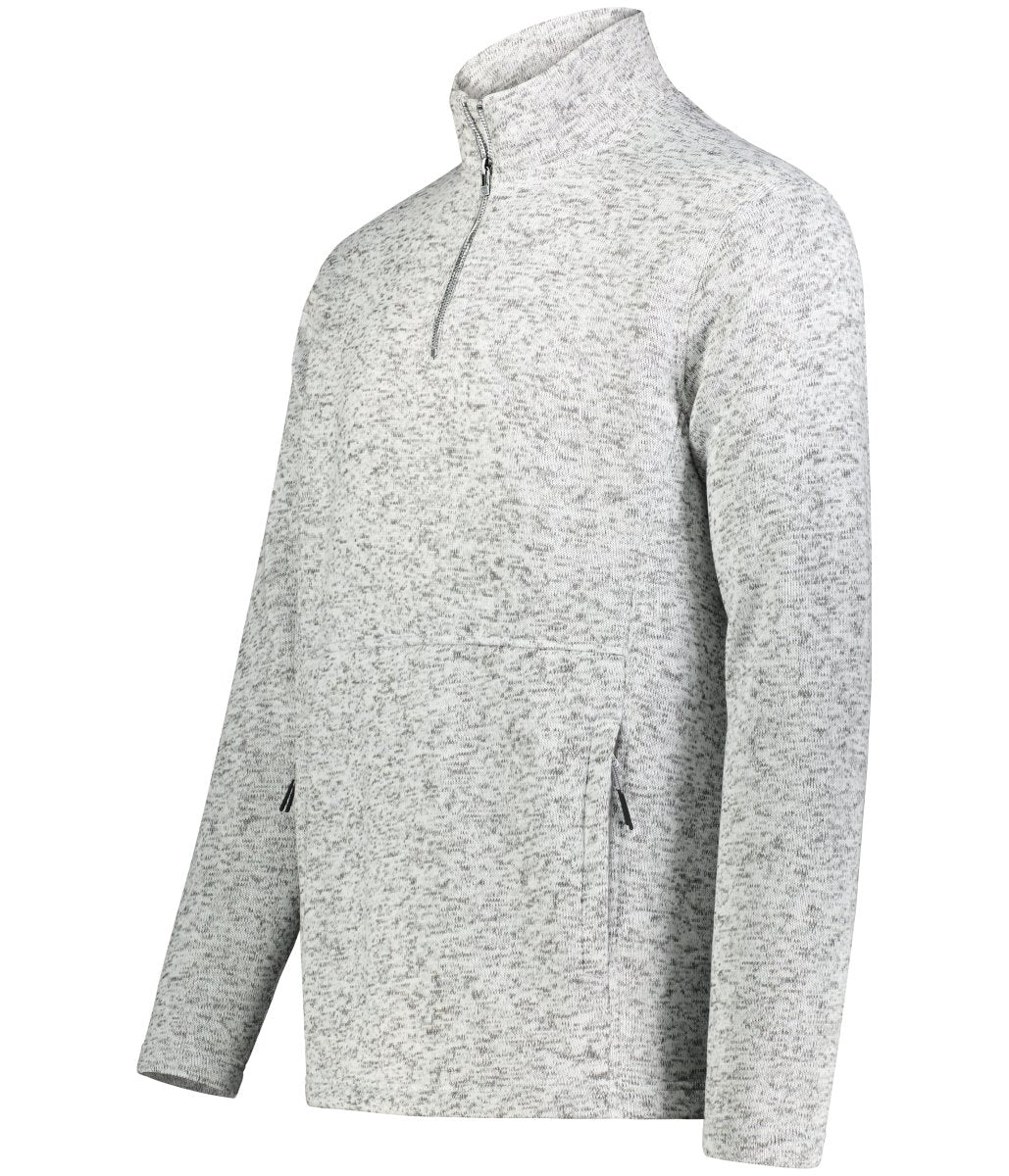 Holloway Alpine Sweater Fleece 1/4 Zip Pullover 223540 SILVER HEATHER S