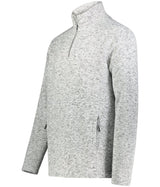 Holloway Alpine Sweater Fleece 1/4 Zip Pullover 223540 SILVER HEATHER S