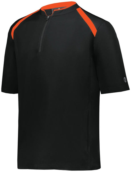 Holloway Clubhouse Short Sleeve Pullover 229581 BLACK/ORANGE S