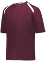 Holloway Clubhouse Short Sleeve Pullover 229581 MAROON/WHITE S