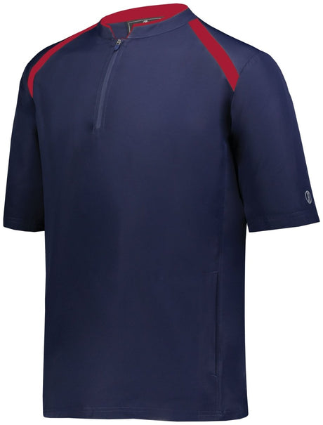 Holloway Clubhouse Short Sleeve Pullover 229581 NAVY/SCARLET S