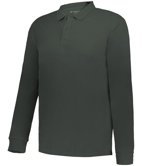 Holloway CORE COTTON LONG SLEEVE POLO 226177 CARBON S