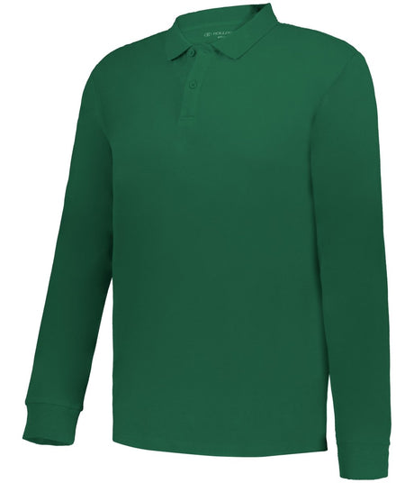Holloway CORE COTTON LONG SLEEVE POLO 226177 DARK GREEN S