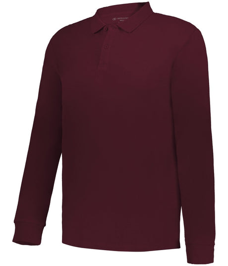 Holloway CORE COTTON LONG SLEEVE POLO 226177 MAROON (HLW) S