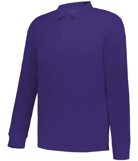 Holloway CORE COTTON LONG SLEEVE POLO 226177 PURPLE (HLW) S