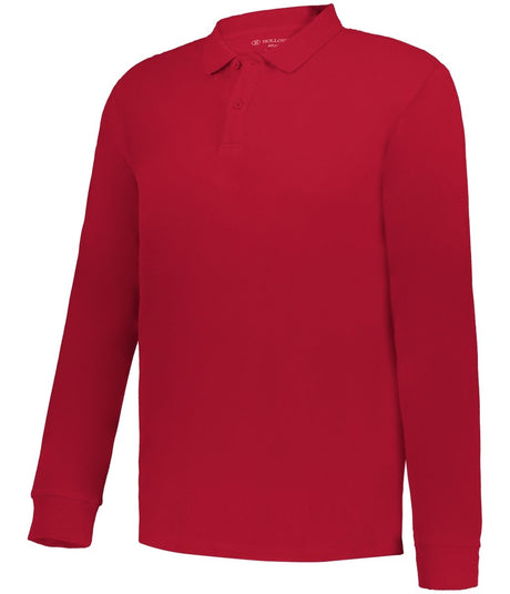 Holloway CORE COTTON LONG SLEEVE POLO 226177 SCARLET S