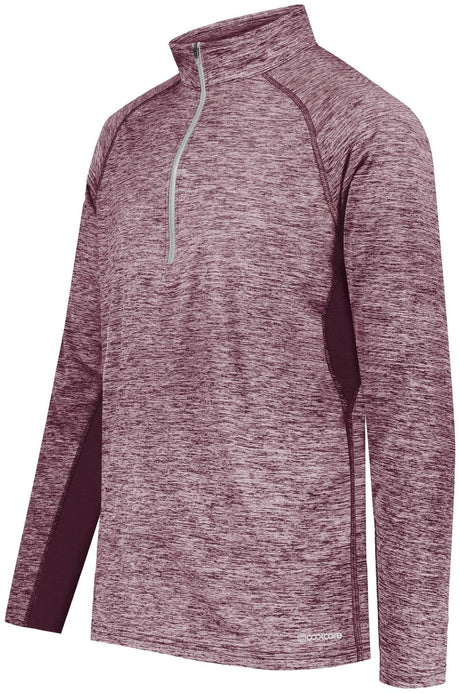 Holloway Electrify 1/2 Zip Pullover Powered by Coolcore® 222574 MAROON HEATHER S