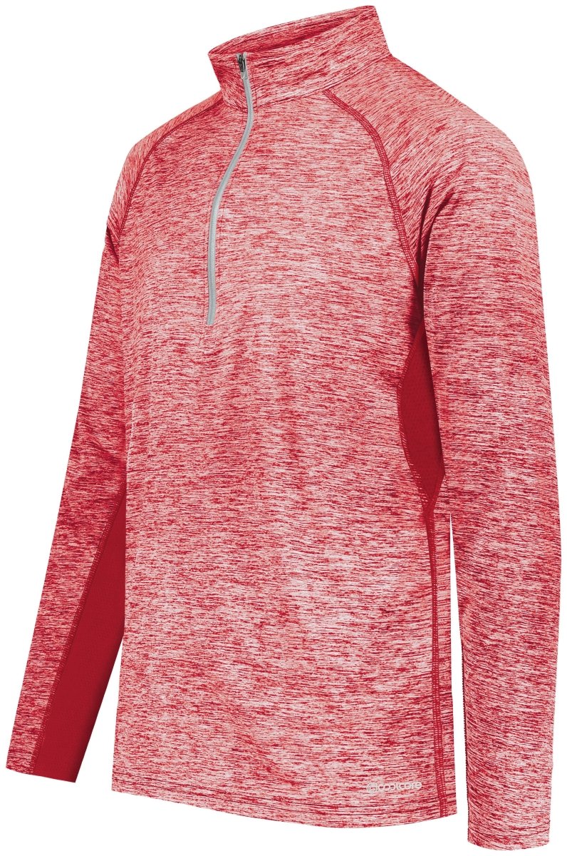 Holloway Electrify 1/2 Zip Pullover Powered by Coolcore® 222574 SCARLET HEATHER S