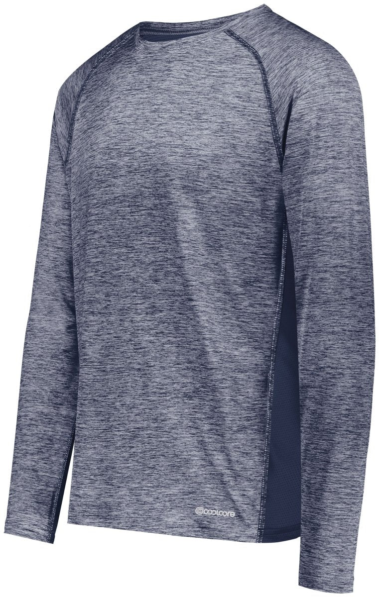 Holloway Electrify Long Sleeve Tee Powered by Coolcore® 222570 NAVY HEATHER S