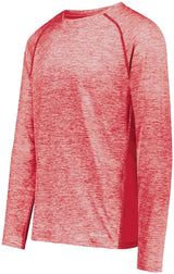 Holloway Electrify Long Sleeve Tee Powered by Coolcore® 222570 SCARLET HEATHER S