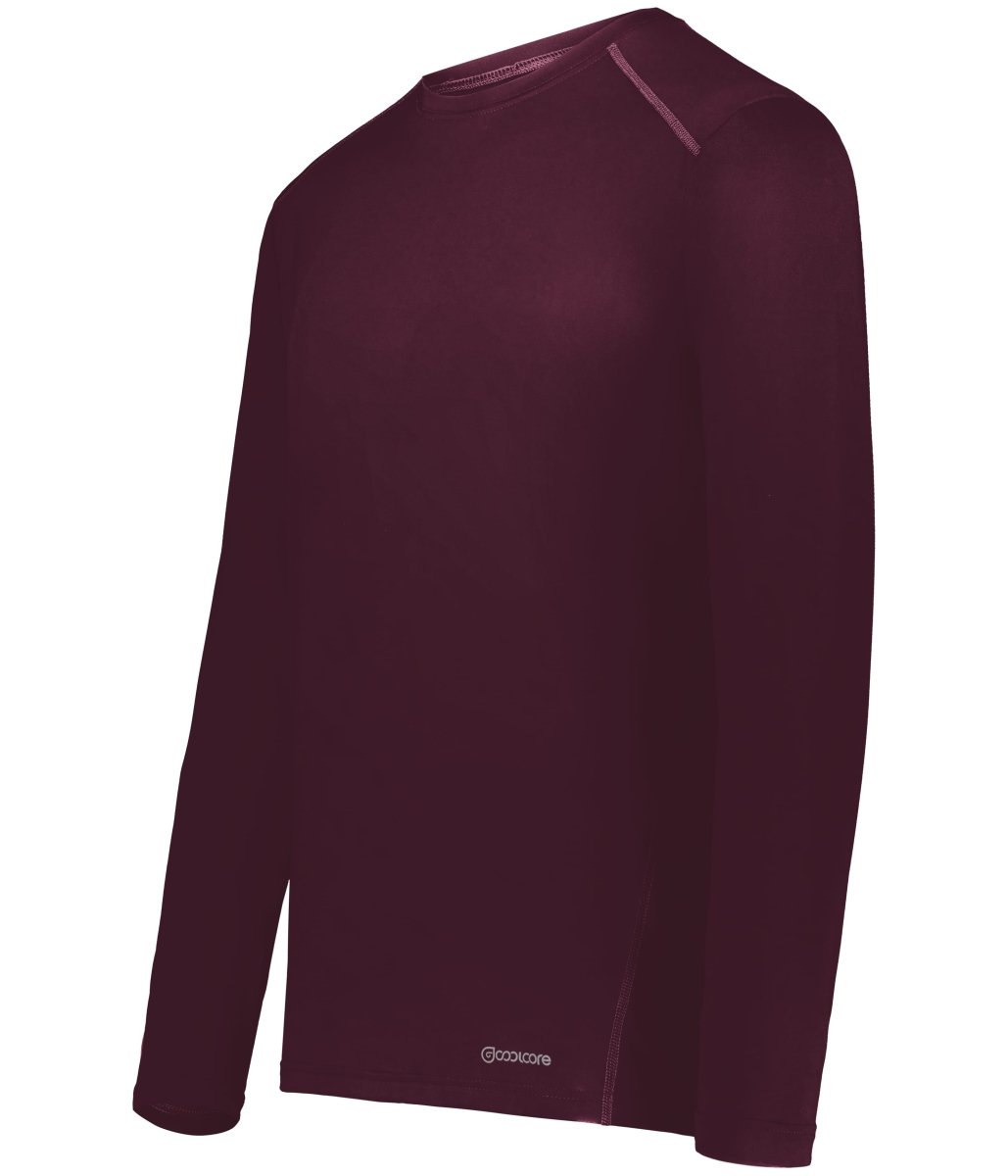 Holloway Essential Long Sleeve Tee Powered by Coolcore® 222138 MAROON (HLW) S