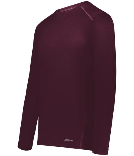 Holloway Essential Long Sleeve Tee Powered by Coolcore® 222138 MAROON (HLW) S