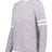 Holloway Girls Monterey Long Sleeve Tee 223346 ATHLETIC HEATHER/WHITE S
