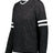 Holloway Girls Monterey Long Sleeve Tee 223346 BLACK HEATHER/WHITE S