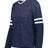 Holloway Girls Monterey Long Sleeve Tee 223346 NAVY HEATHER/WHITE S