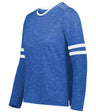 Holloway Girls Monterey Long Sleeve Tee 223346 ROYAL HEATHER/WHITE S