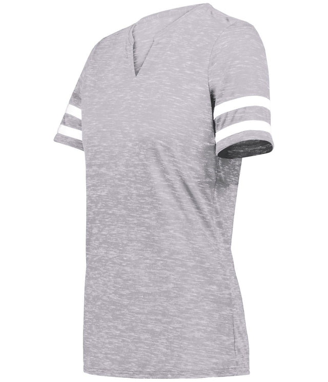 Holloway Girls Monterey Tee 223345 ATHLETIC HEATHER/WHITE S