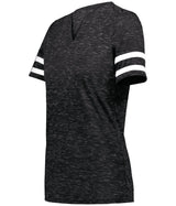Holloway Girls Monterey Tee 223345 BLACK HEATHER/WHITE S