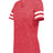 Holloway Girls Monterey Tee 223345 SCARLET HEATHER/WHITE S