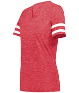 Holloway Girls Monterey Tee 223345 SCARLET HEATHER/WHITE S