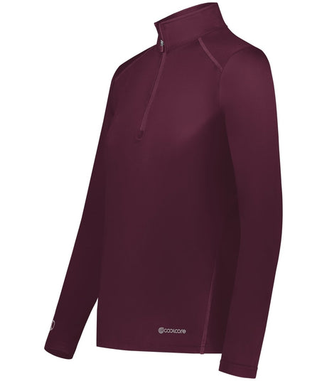 Holloway Ladies 1/4 Zip Pullover Powered by Coolcore® 222340 MAROON (HLW) S