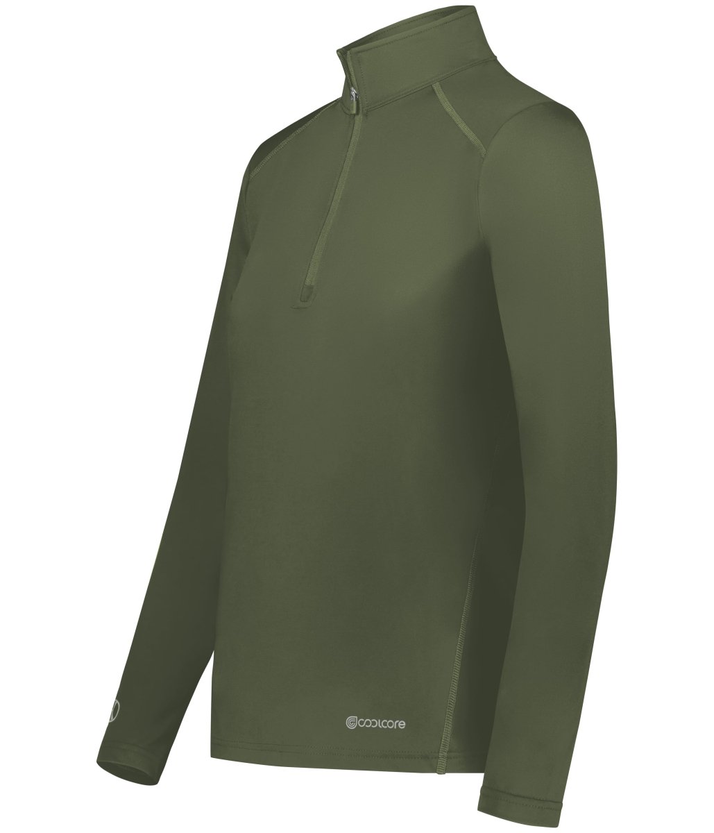 Holloway Ladies 1/4 Zip Pullover Powered by Coolcore® 222340 OLIVE S