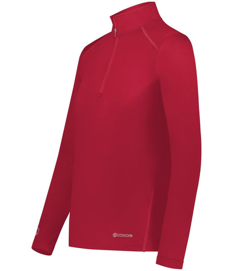 Holloway Ladies 1/4 Zip Pullover Powered by Coolcore® 222340 SCARLET S