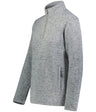 Holloway Ladies Alpine Sweater Fleece 1/4 Zip Pullover 223740 GRAPHITE HEATHER S
