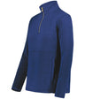 Holloway Ladies Alpine Sweater Fleece 1/4 Zip Pullover 223740 NAVY HEATHER S