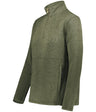 Holloway Ladies Alpine Sweater Fleece 1/4 Zip Pullover 223740 OLIVE HEATHER S