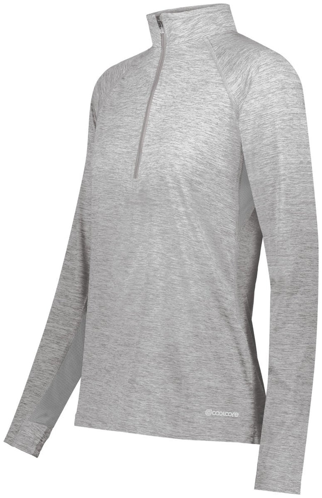Holloway Ladies Electrify 1/2 Zip Pullover Powered by Coolcore® 222774 ATHLETIC GREY HEATHER S