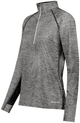 Holloway Ladies Electrify 1/2 Zip Pullover Powered by Coolcore® 222774 BLACK HEATHER S