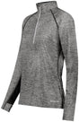 Holloway Ladies Electrify 1/2 Zip Pullover Powered by Coolcore® 222774 BLACK HEATHER S